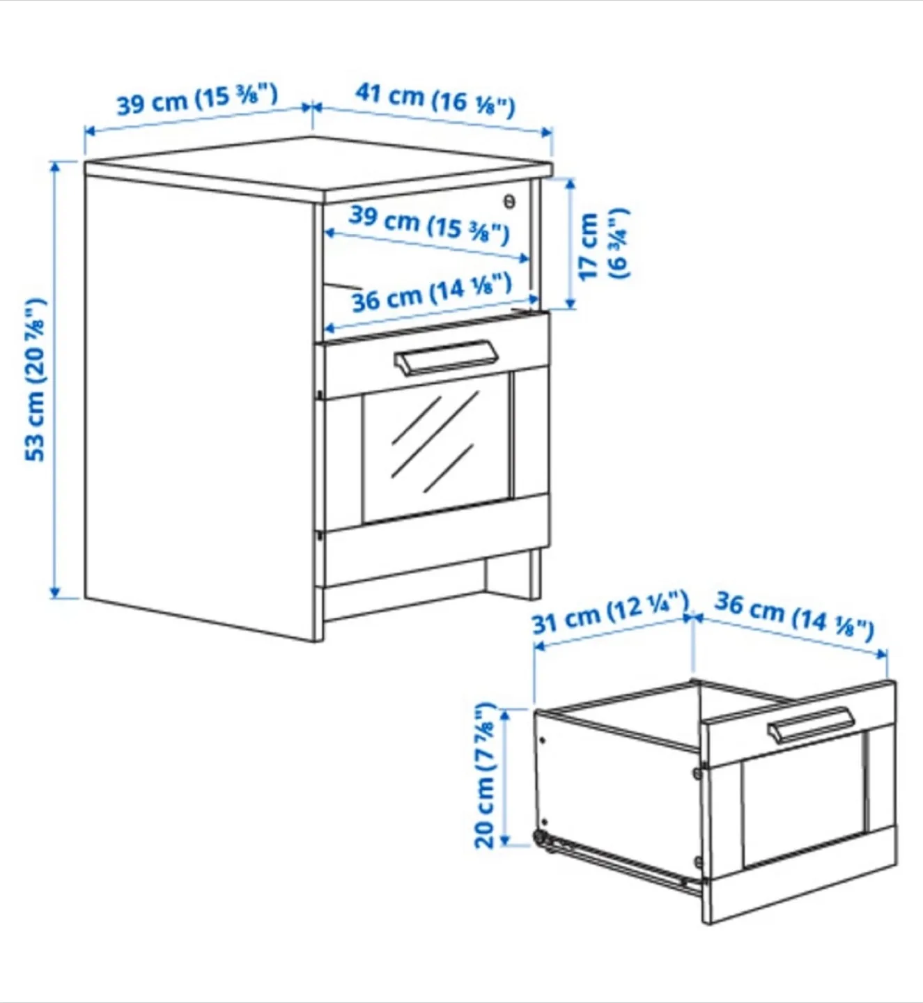 ✨IKEA BRIMNES Nightstand — Black ✨ image indicator(5)