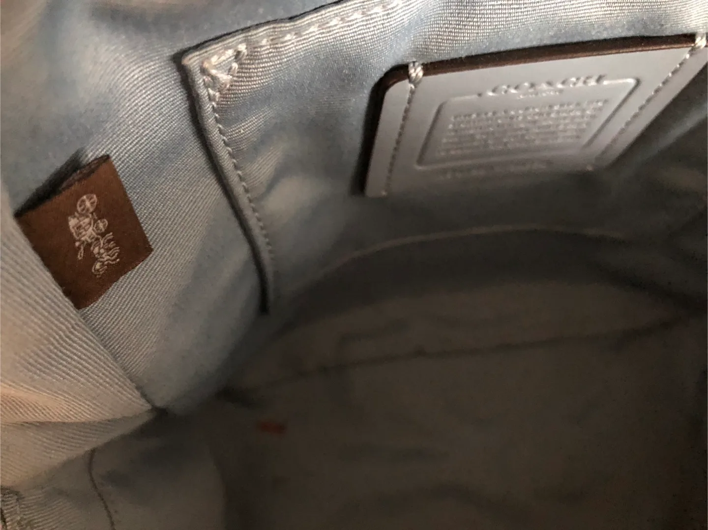 Coach Leather Backpack - Light Blue image indicator(6)