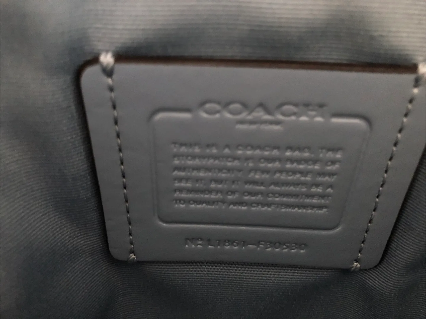 Coach Leather Backpack - Light Blue image indicator(5)