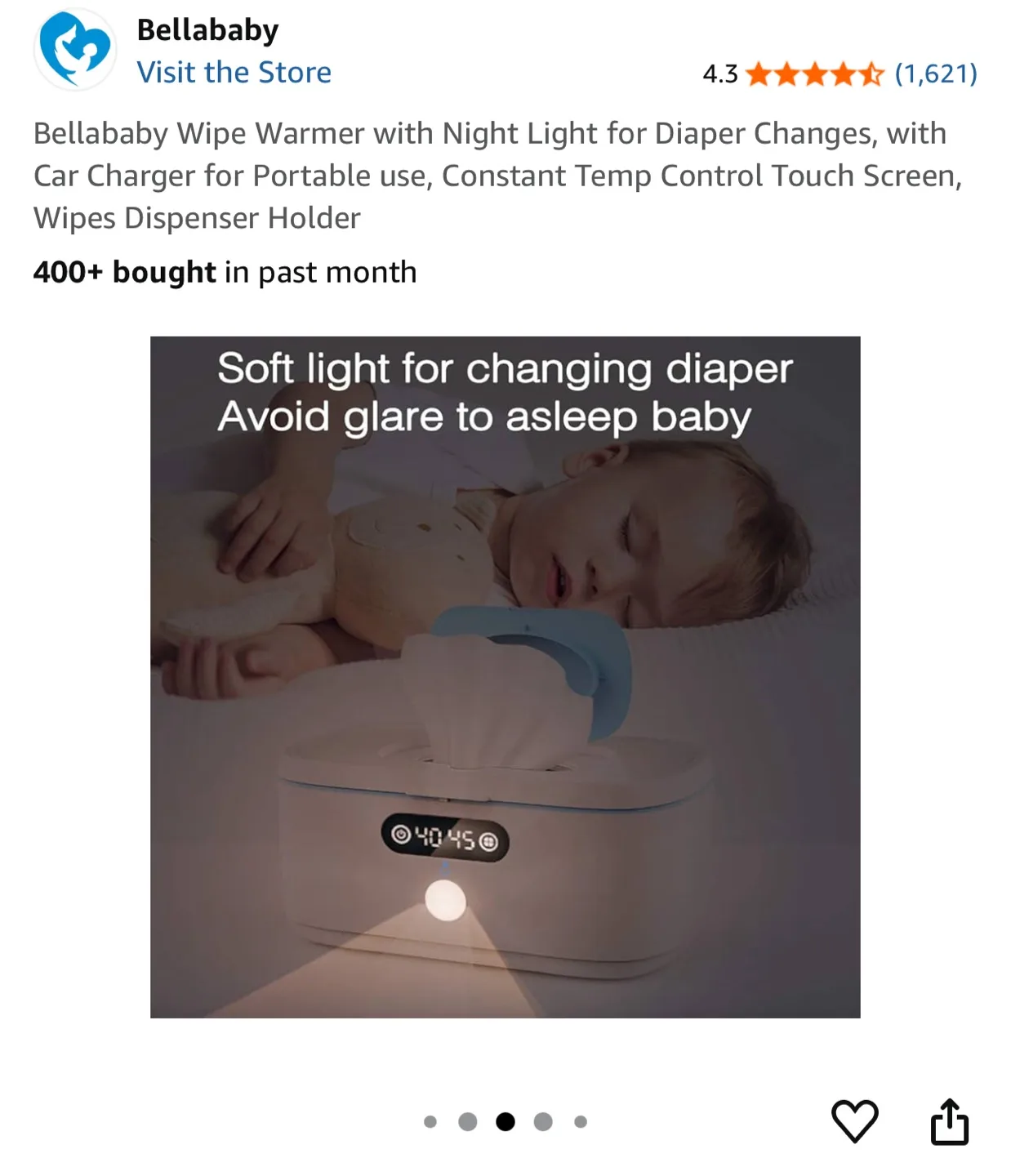 Bellababy Wipe Warmer with Night Light image indicator(5)