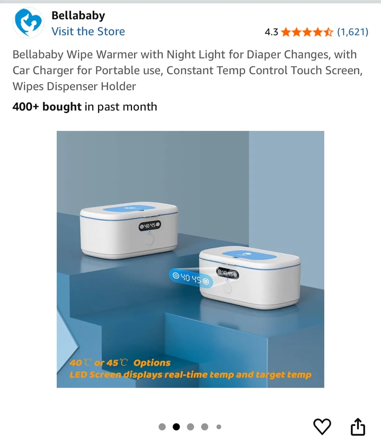 Bellababy Wipe Warmer with Night Light image indicator(4)