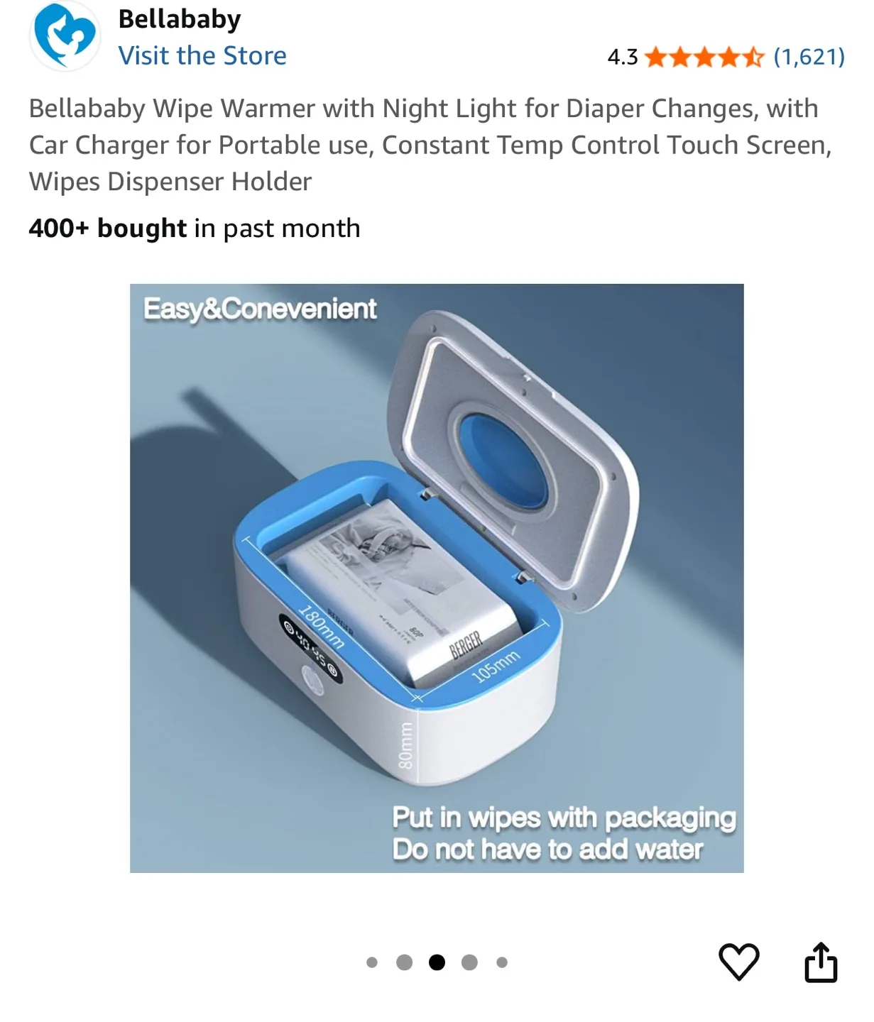 Bellababy Wipe Warmer with Night Light image indicator(7)