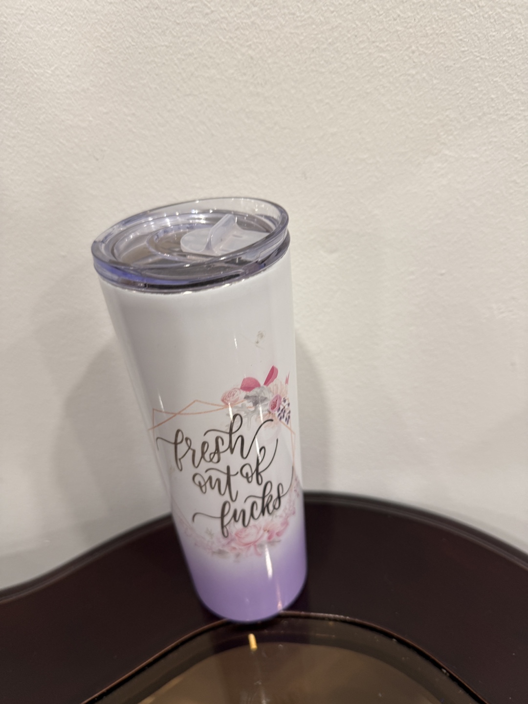 Tumbler with Lid - Floral Design