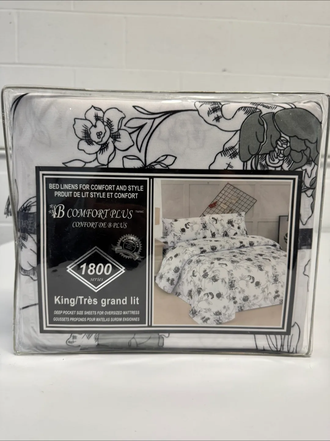 Comfort Plus 1800 Series King Bed Sheet Set - New thumbnail