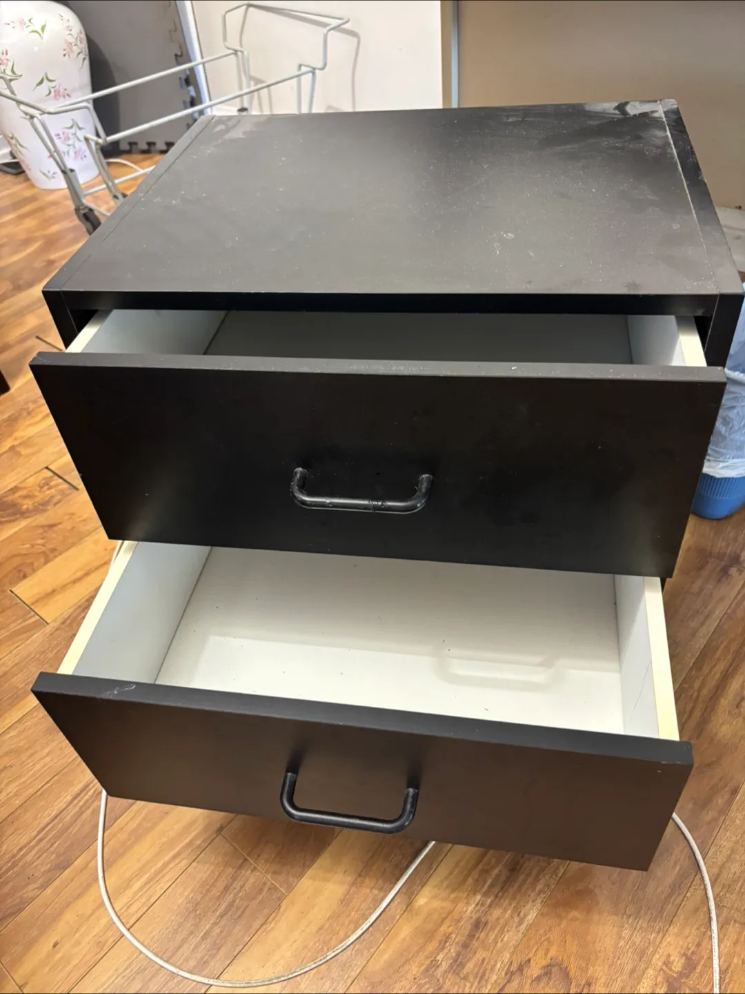 Black 2-Drawer Bedside Table image indicator(2)