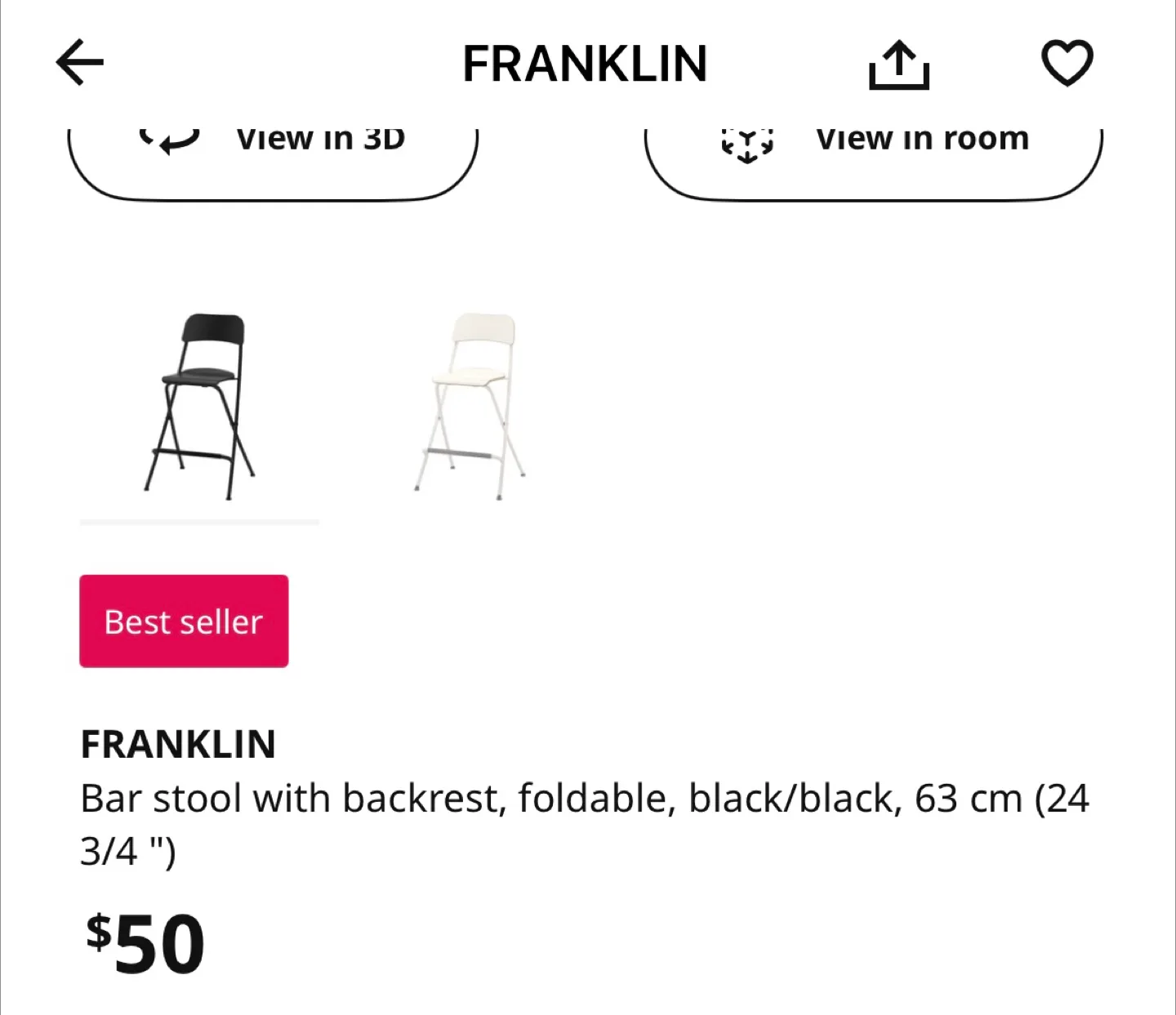 IkEA - FRANKLIN Bar Stools ($25/each) image indicator(6)