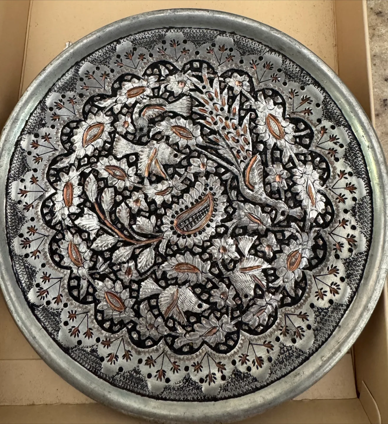 Handcrafted Metal Decorative Plate thumbnail