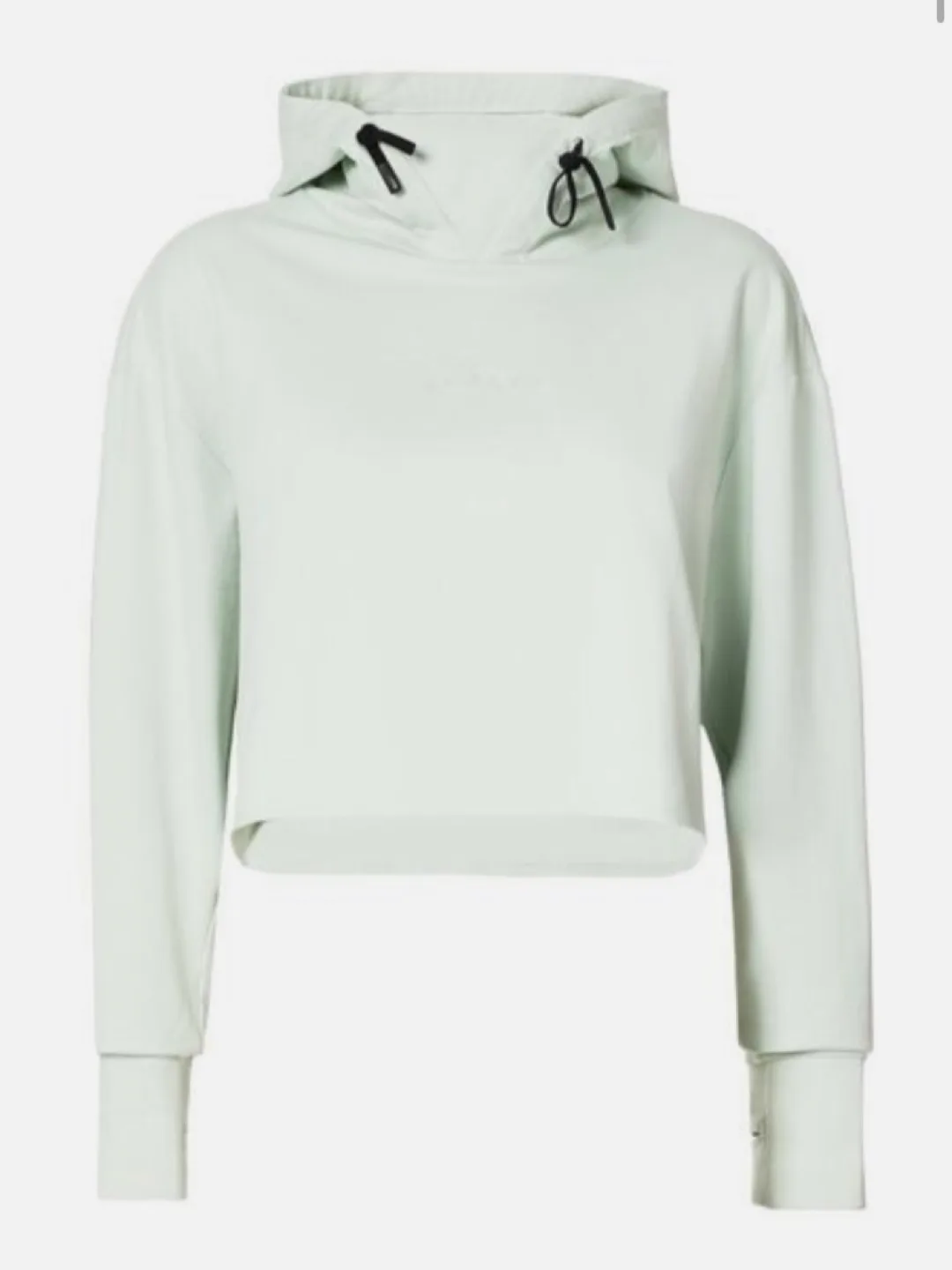 New Oakley Luxe Crop Hoodie - Aqua Foam, L thumbnail