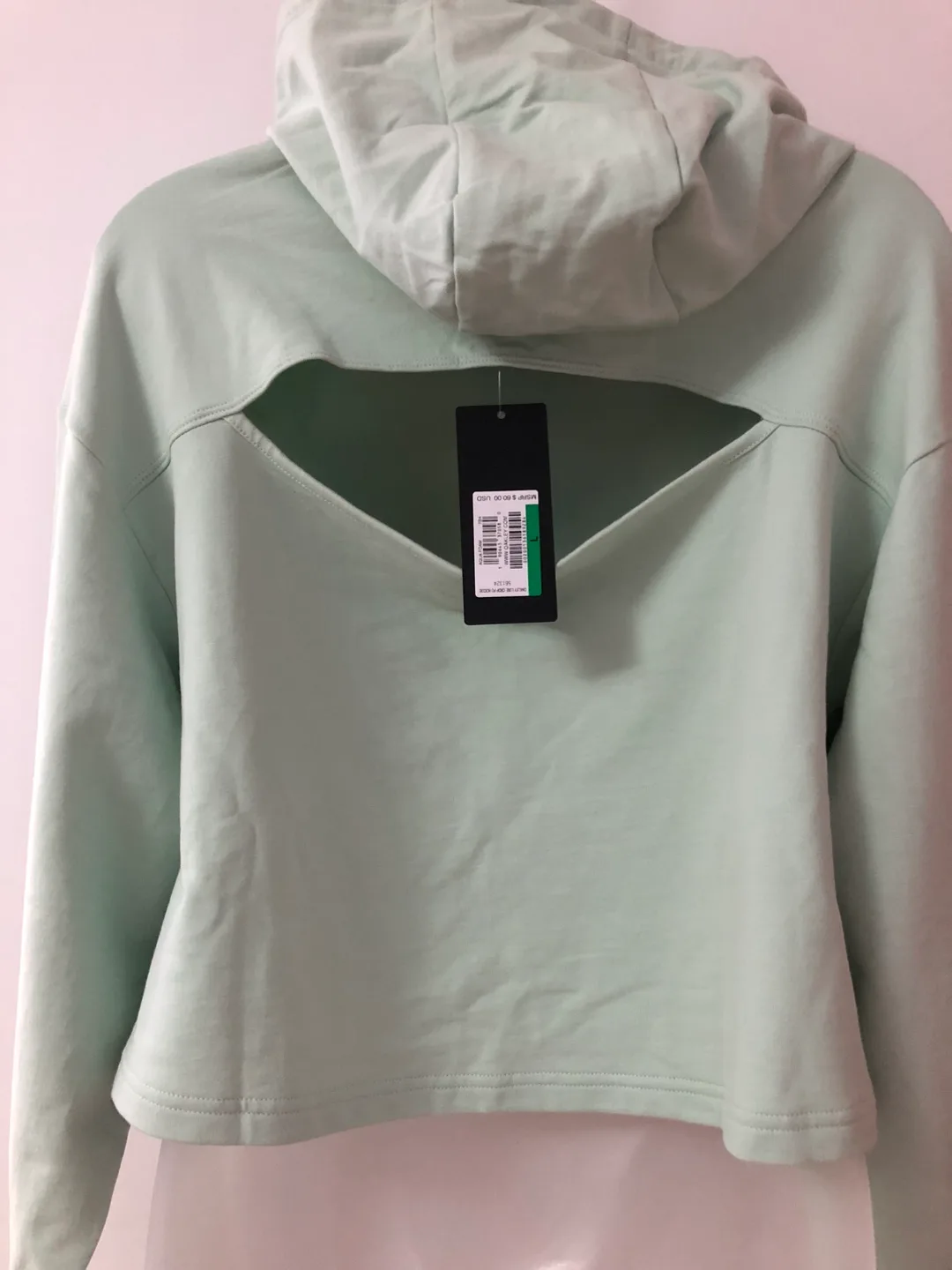 New Oakley Luxe Crop Hoodie - Aqua Foam, L image indicator(6)