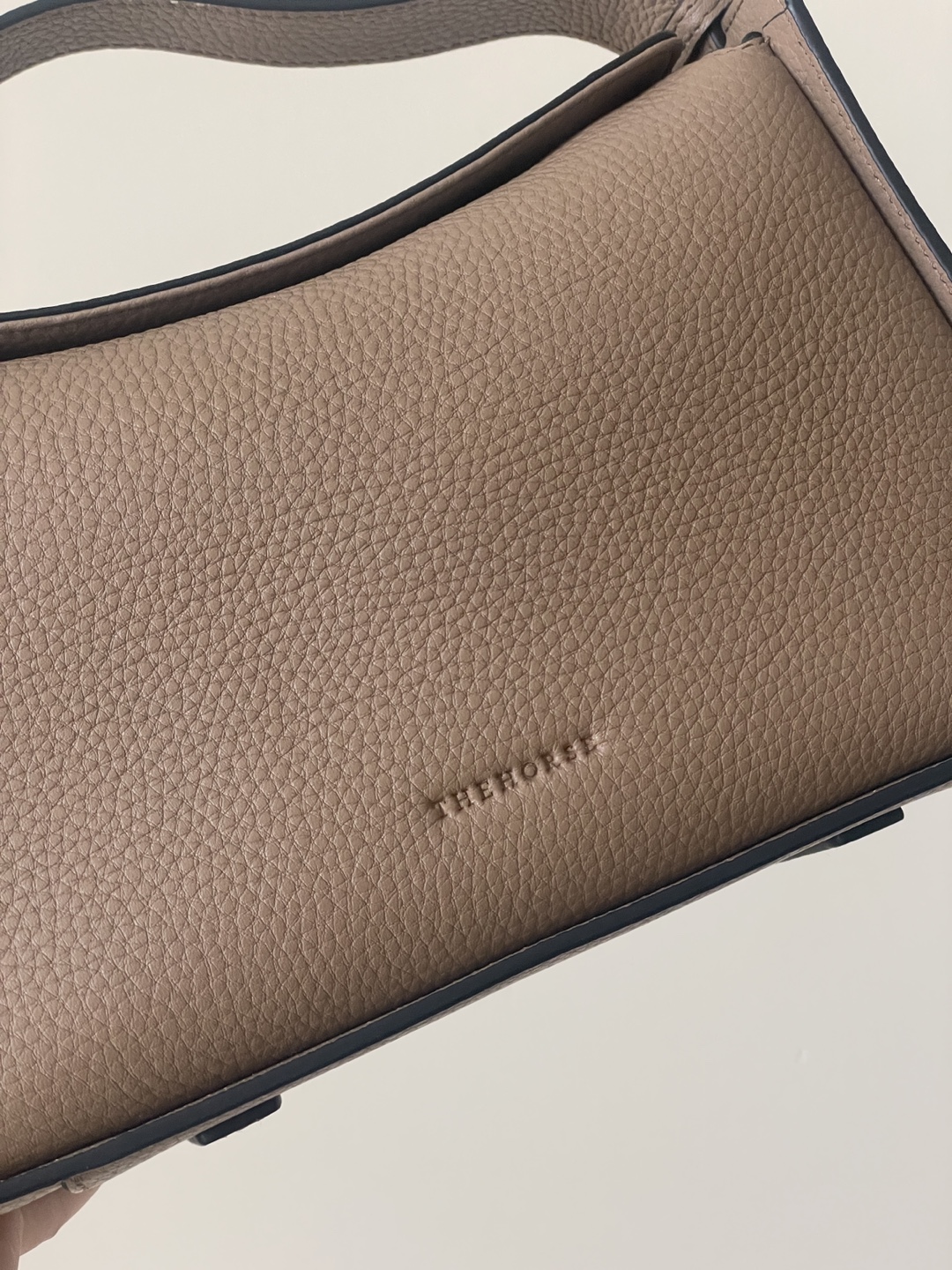 The Horse Clementine Bag in Taupe Pebbled Leather - photo 3