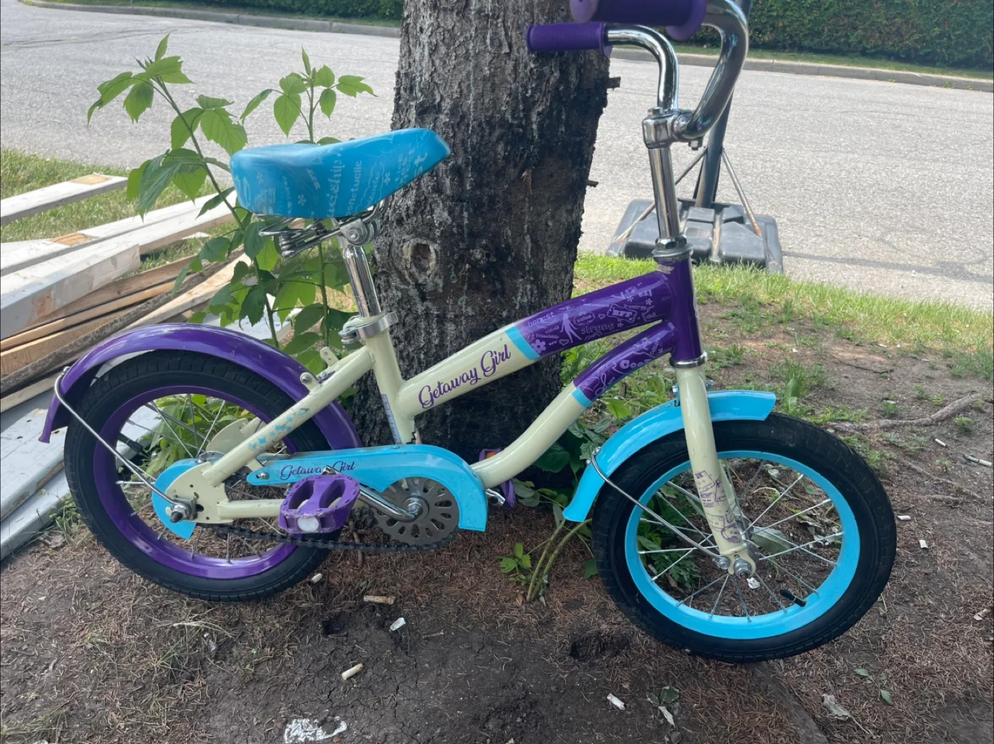 Getaway Girl Kids Bike - Blue & Purple thumbnail