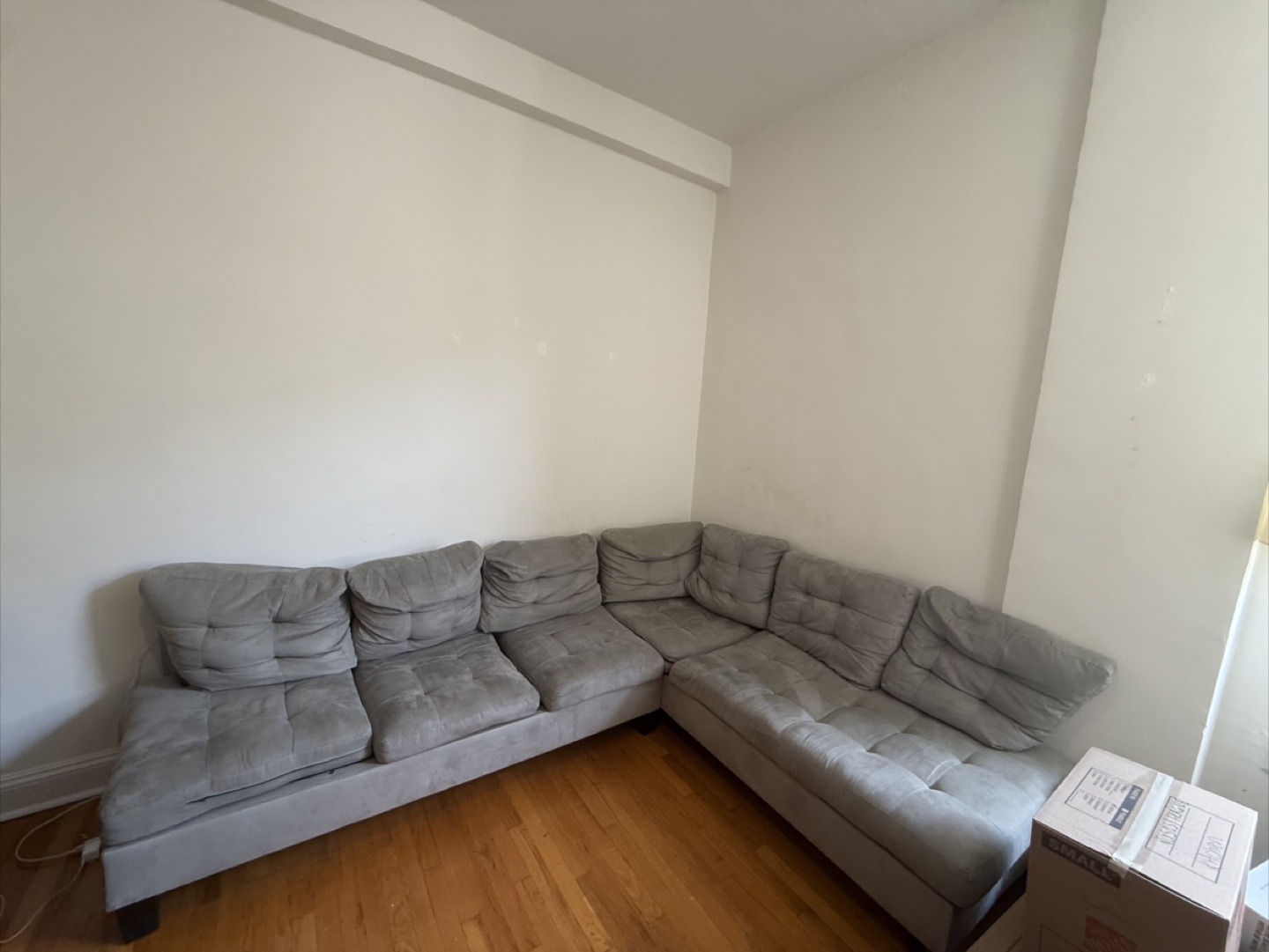 Gray Sectional Sofa with Ottoman