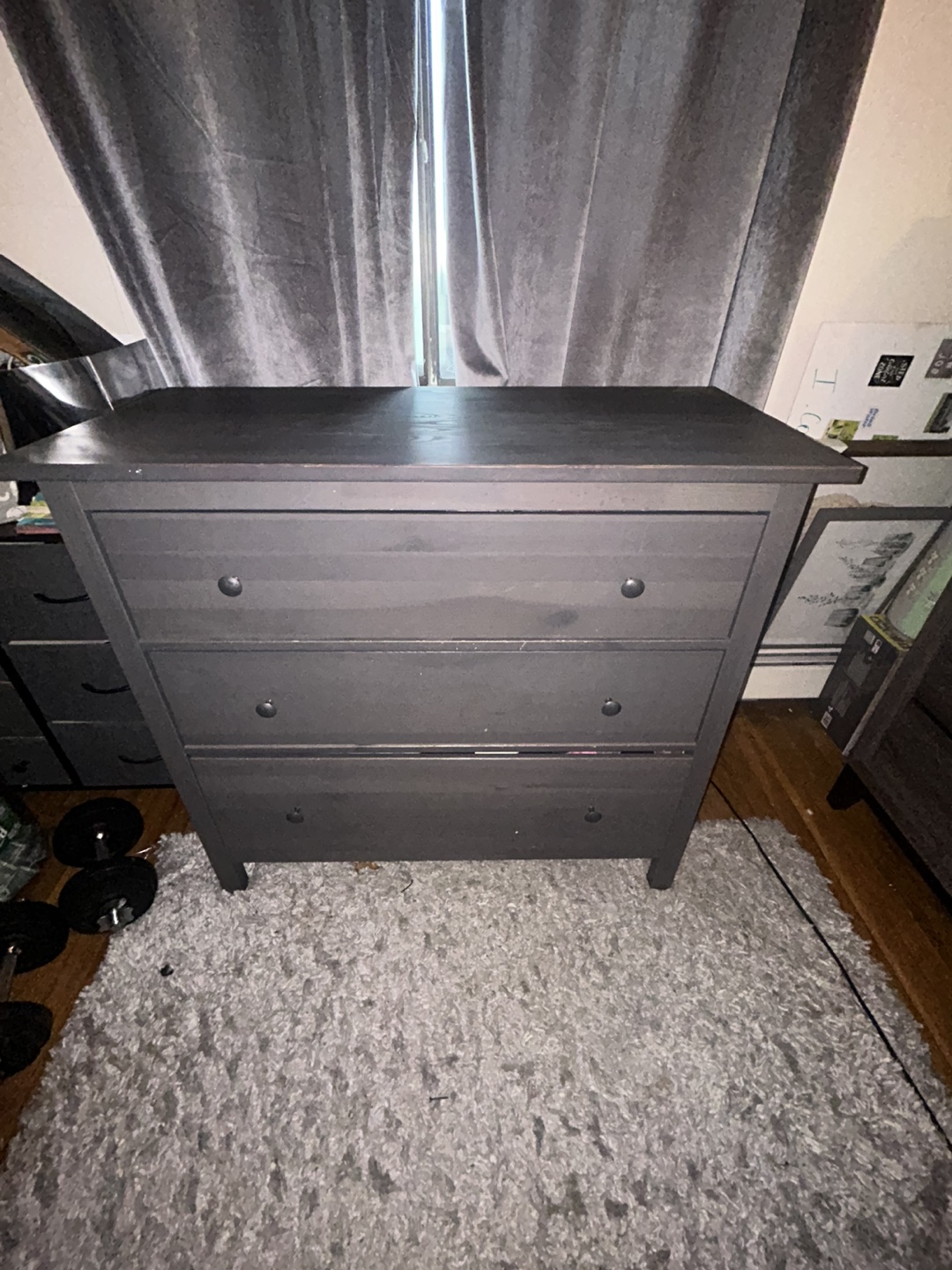 IKEA Hemnes 3-Drawer Dresser - Gray - photo 2