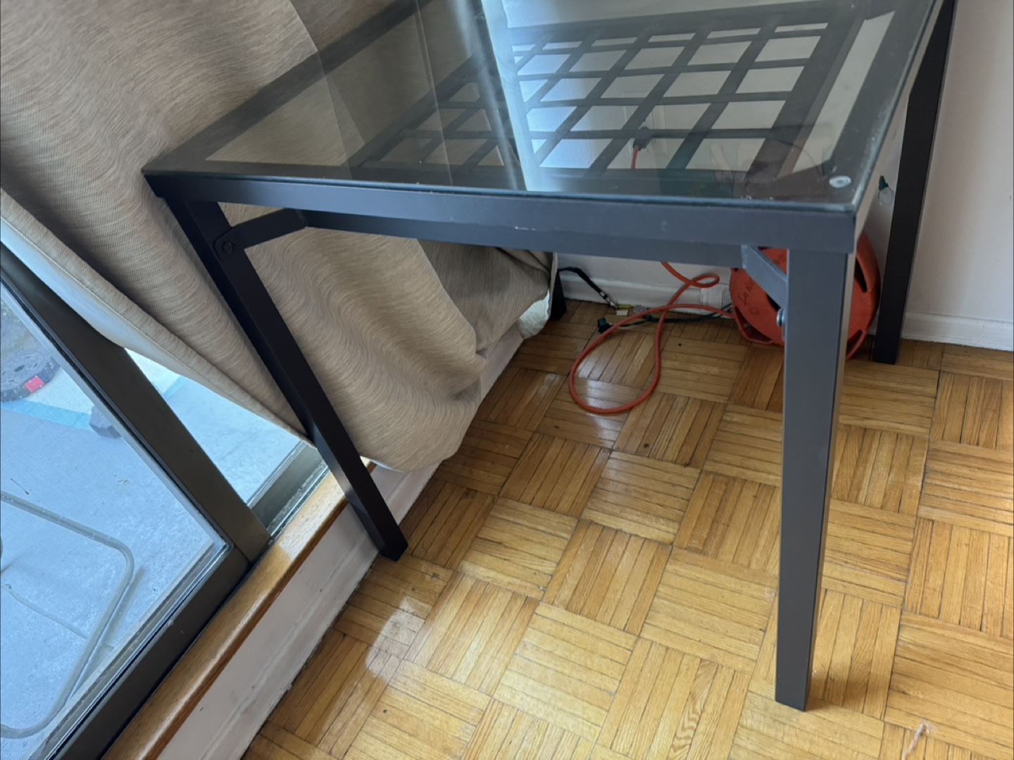 Glass Top Metal  Table - photo 2