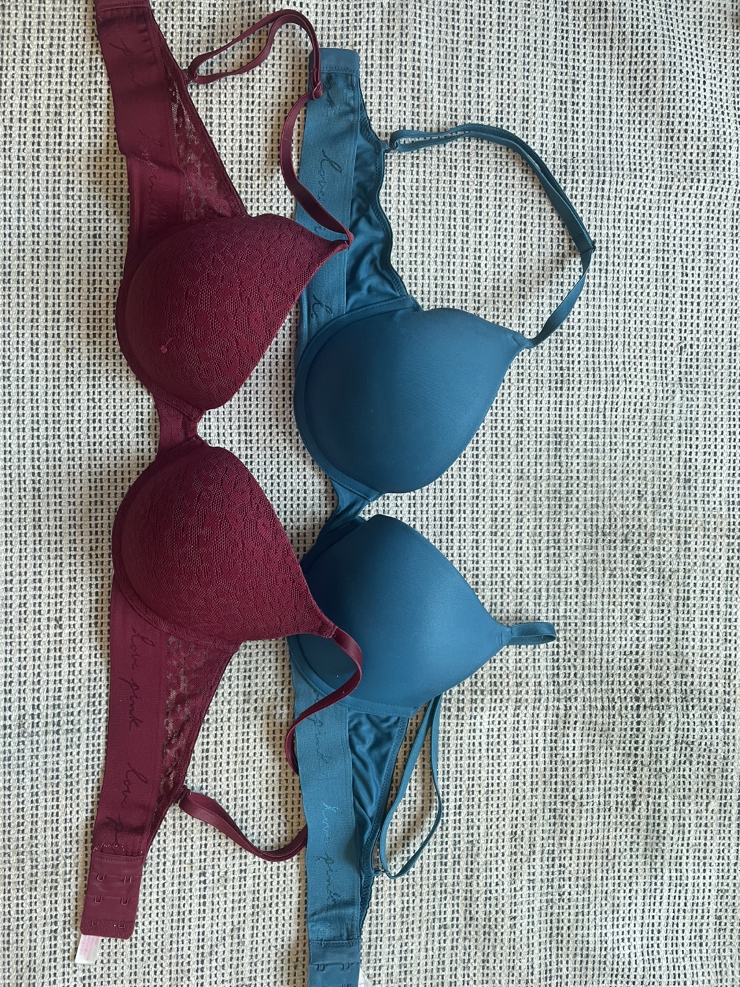 PINK Victoria's Secret Bras - Burgundy & Teal