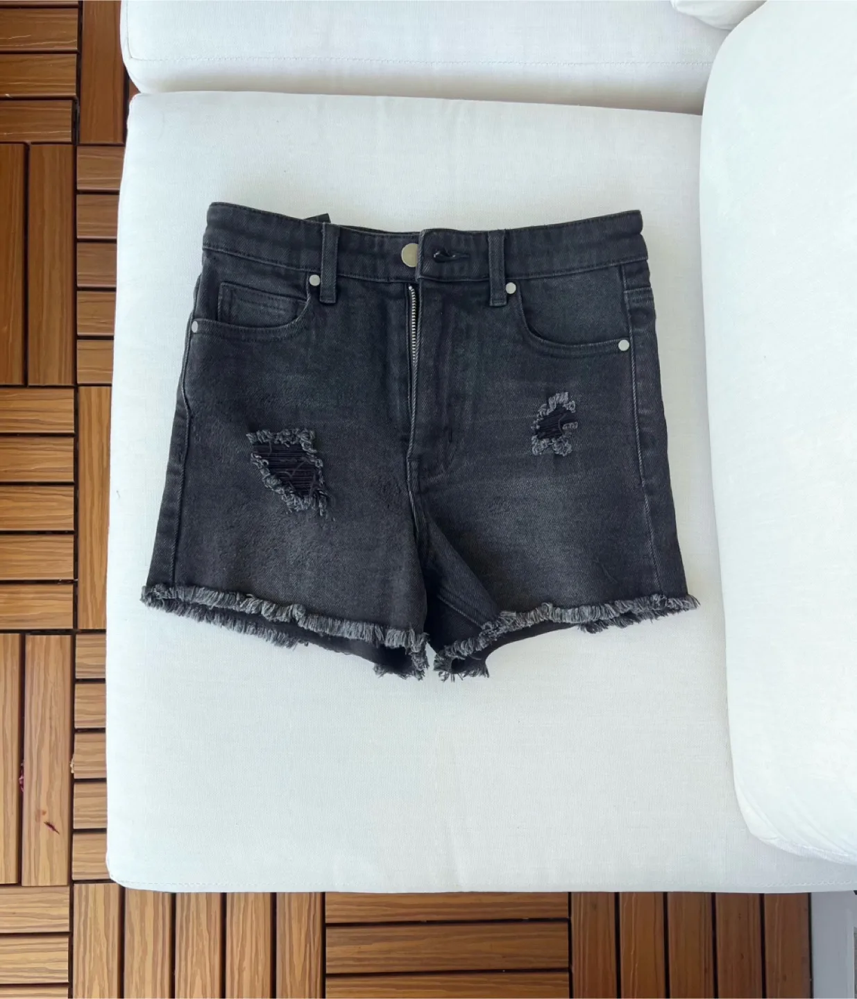 Lovefire Black Denim Shorts - Size S thumbnail
