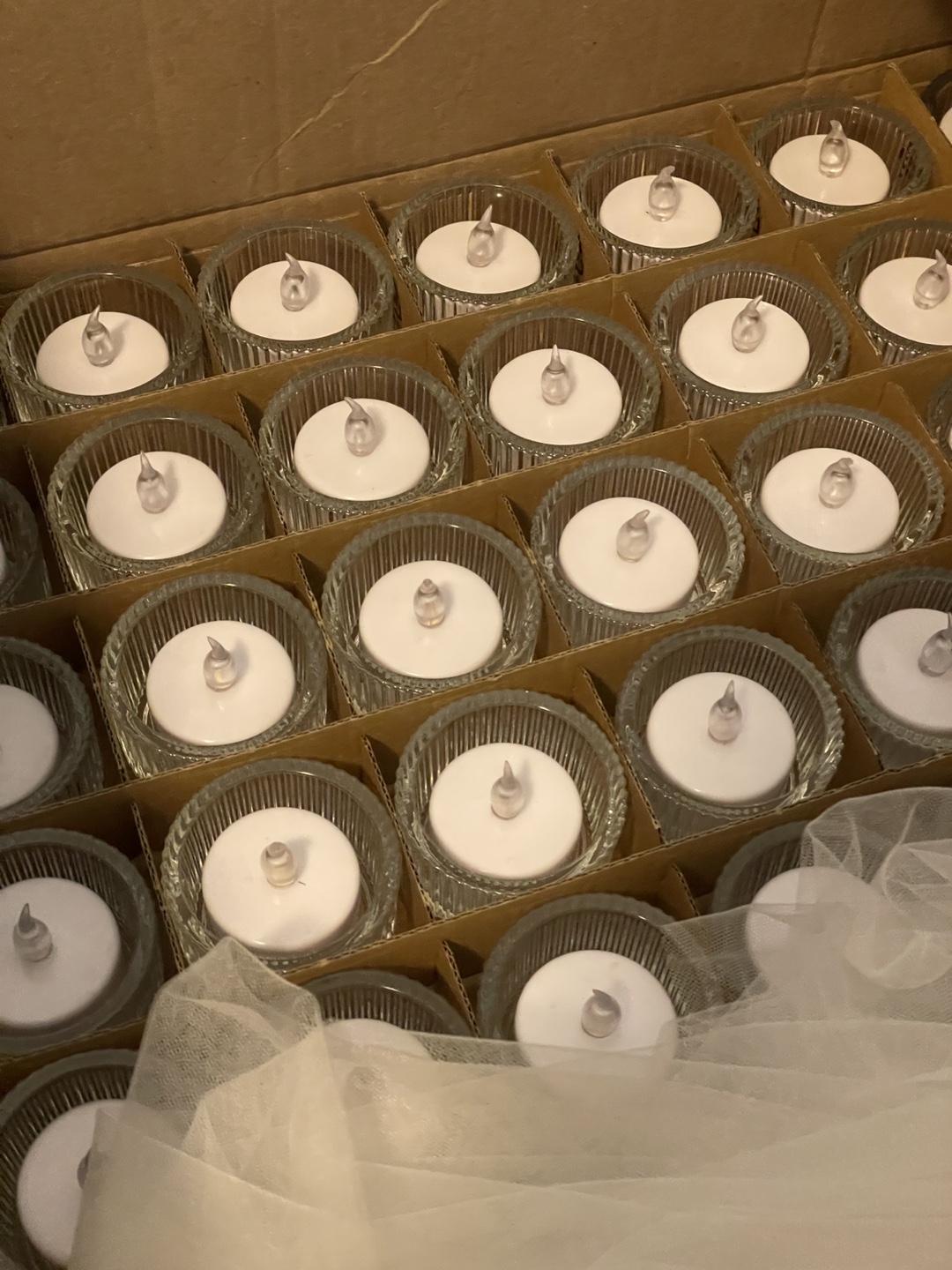 Ribbed IKEA tea light holders with flameless candles 72 - photo 2