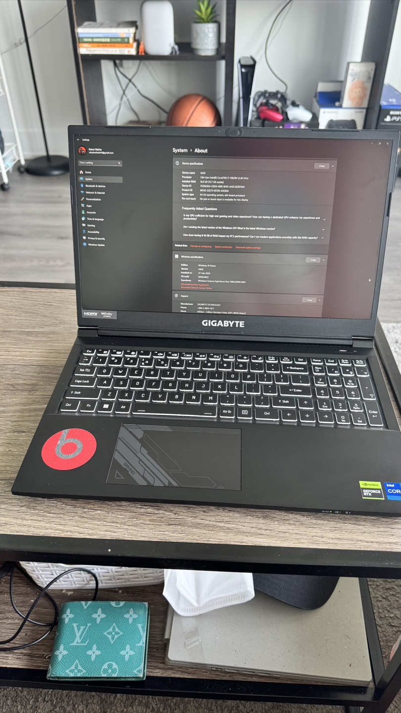 Gigabyte Gaming Laptop G5 - GeForce RTX - photo 4