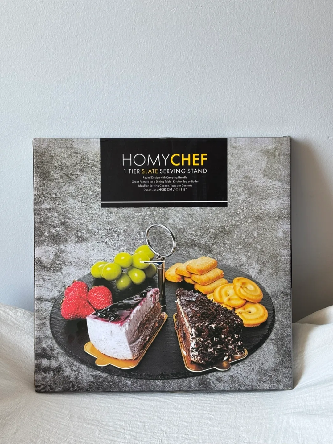 HOMYCHEF 1 Tier Slate Serving Stand thumbnail