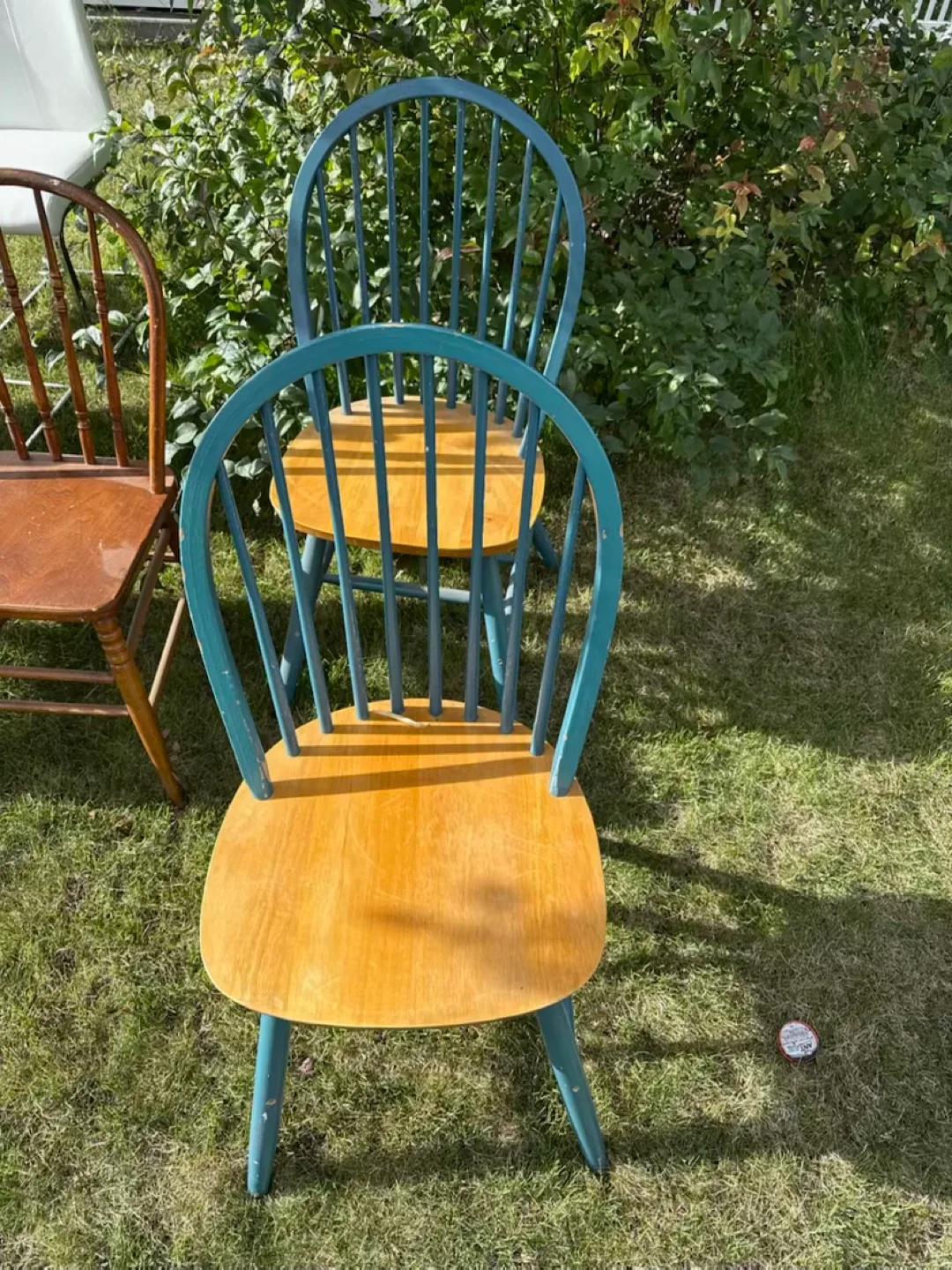 Wooden Spindle Back Chairs - Set of 2 thumbnail