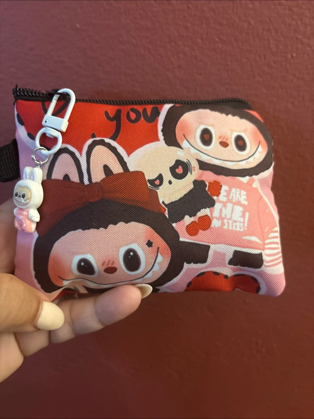 LABUBU Cute Cartoon Print Coin Purse With Charm New thumbnail