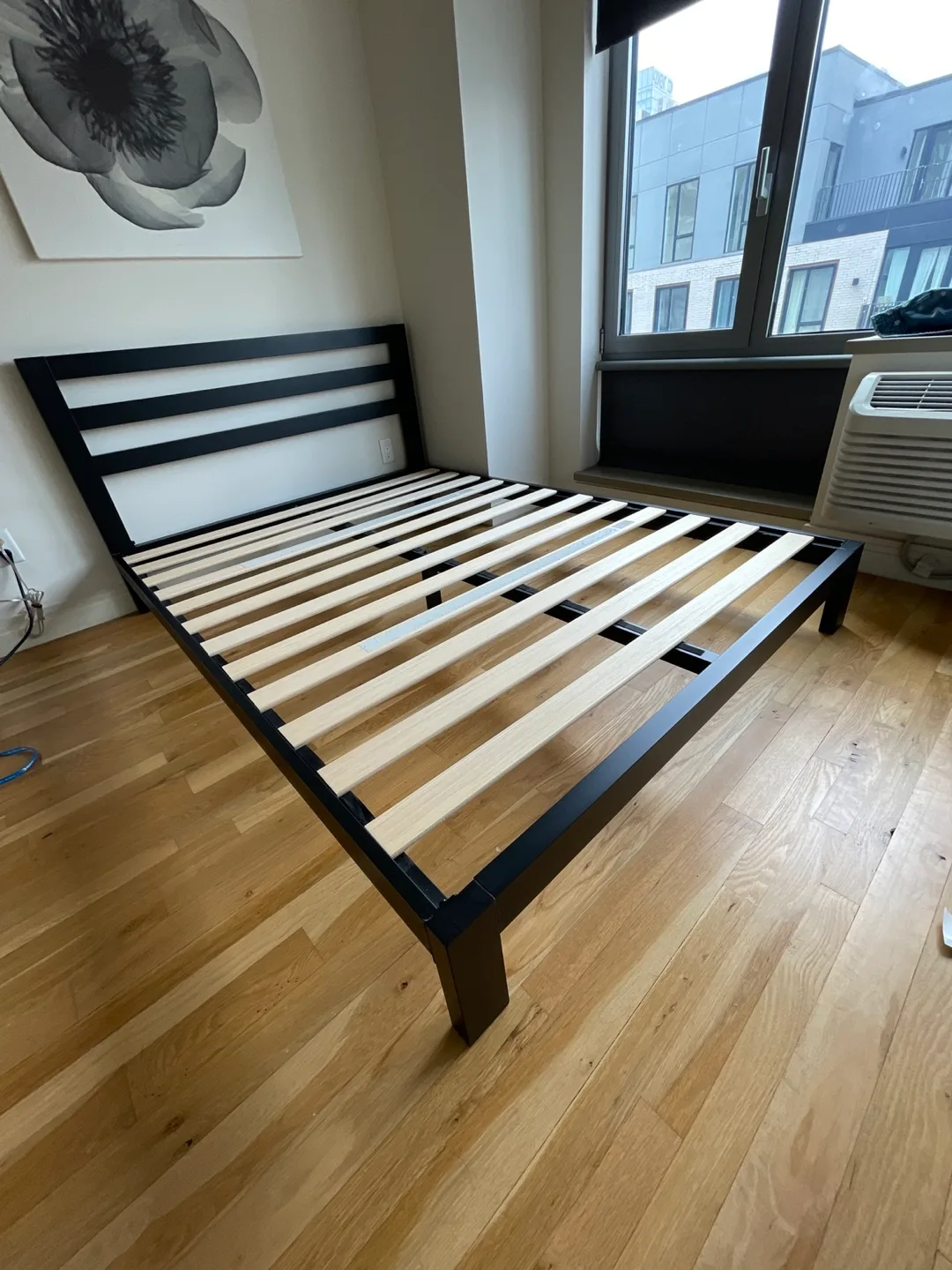 Queen Size Black Metal Bed Frame thumbnail