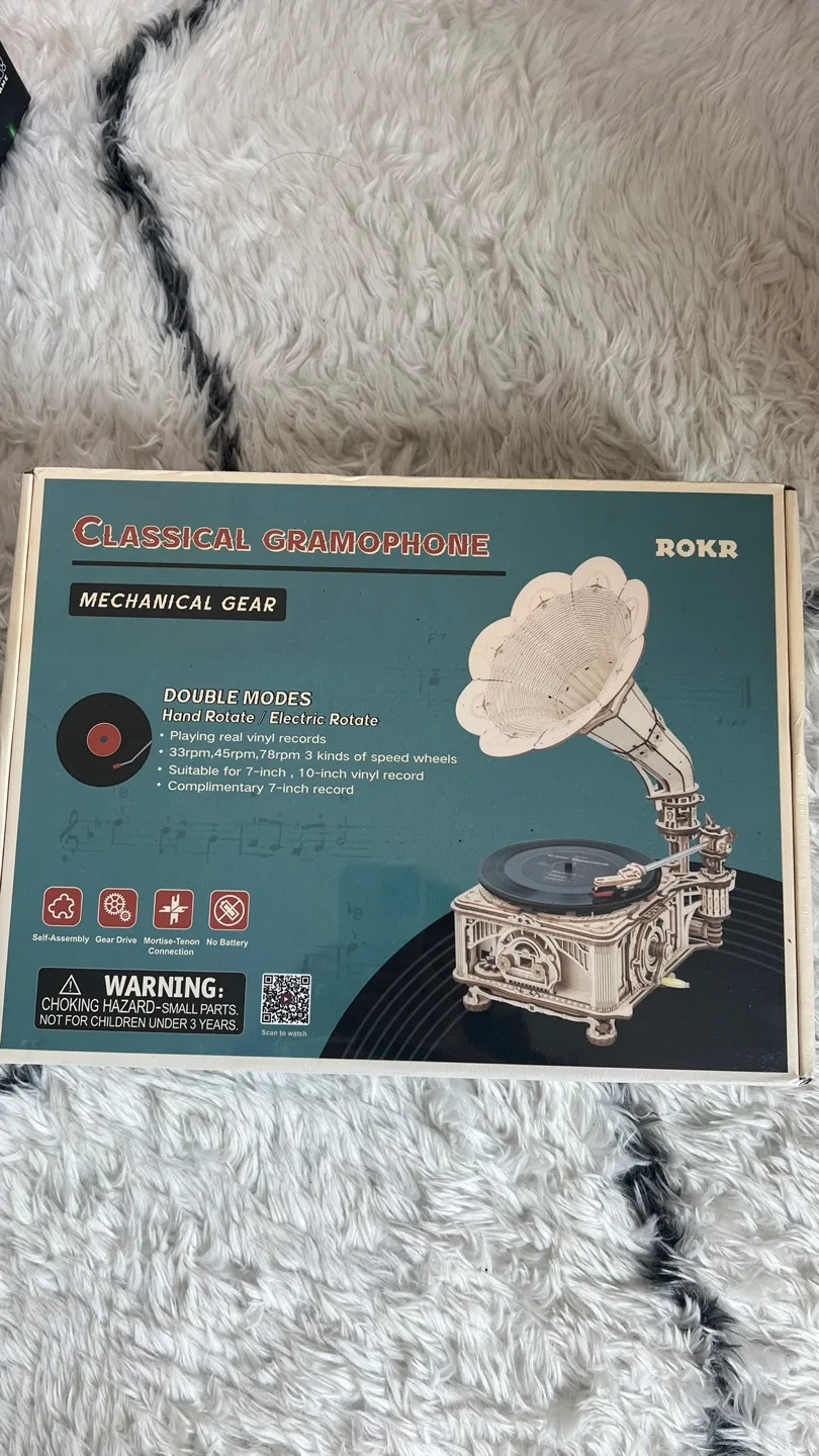 ROKR Classical Gramophone Mechanical Gear Model Kit thumbnail