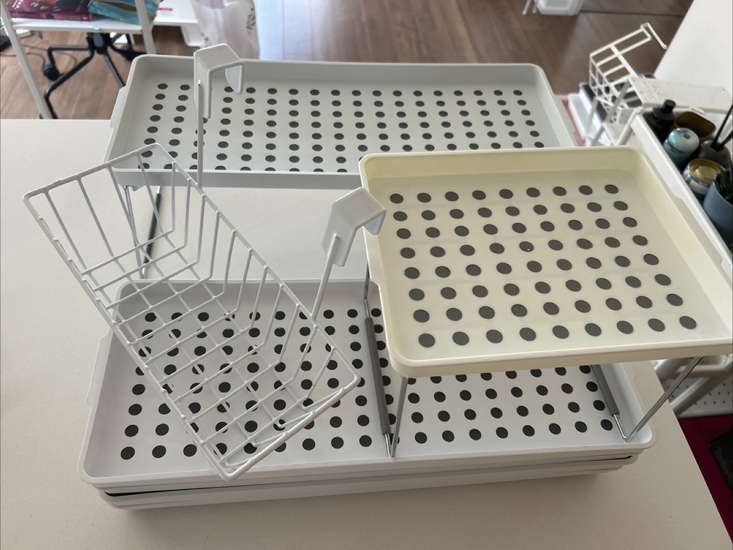 White Kitchen Cabinet Shelf Organizers - photo 3