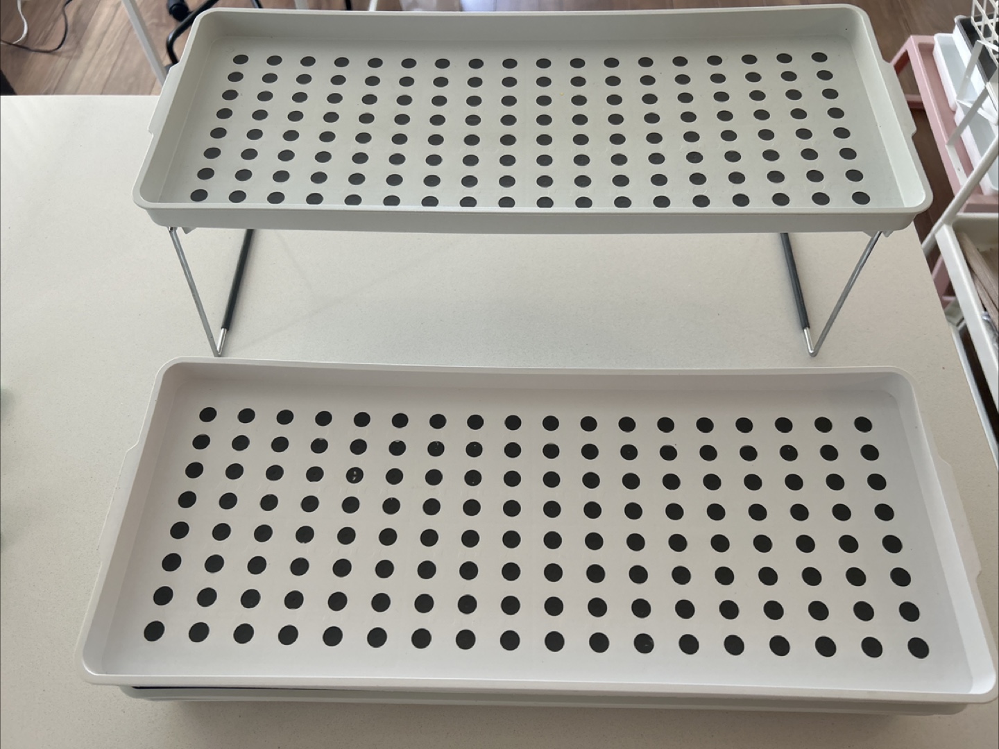 White Kitchen Cabinet Shelf Organizers