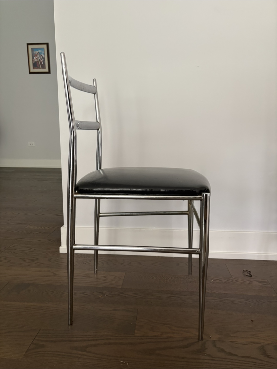 Set of 5 Chrome Frame Dining Chairs - photo 3