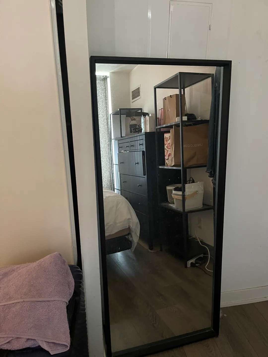 Full Length Black Framed Mirror thumbnail