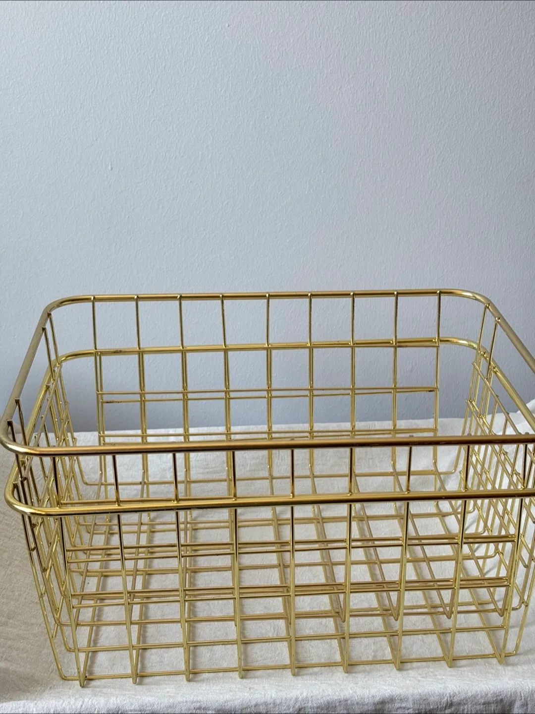 Gold Wire Storage Baskets - Set of 2 thumbnail