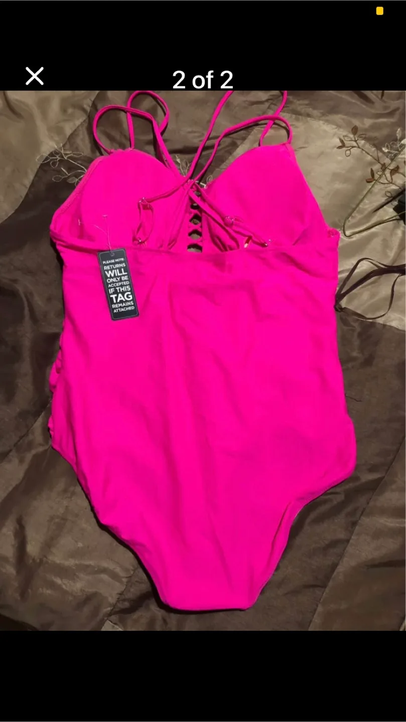 NEW-SMIL Pink Swimsuit - Size XXL fits a size 18 image indicator(2)