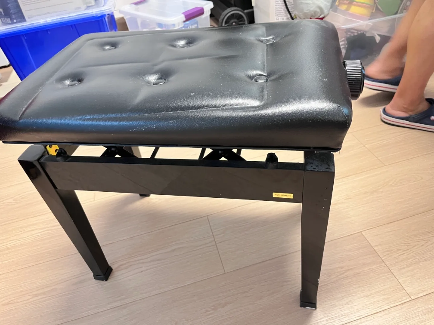 Adjustable Black Piano Bench thumbnail