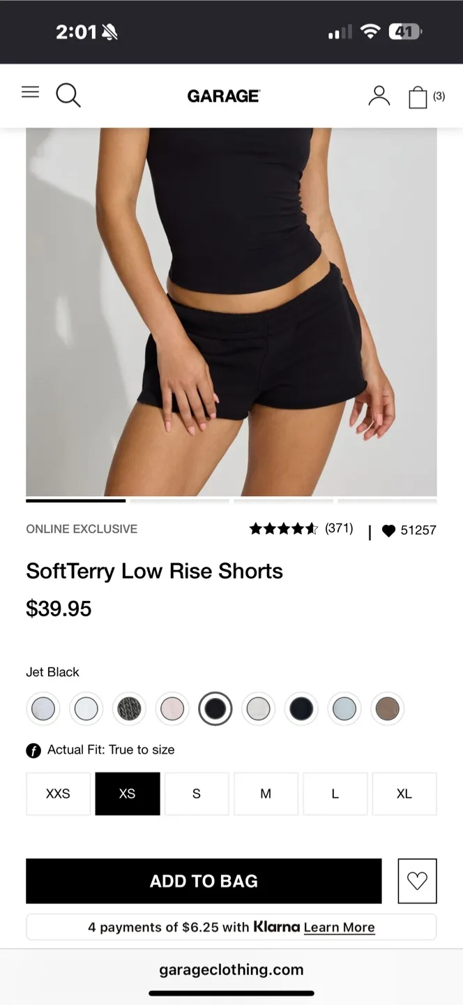 Garage Soft Terry Low Rise Shorts image indicator(3)