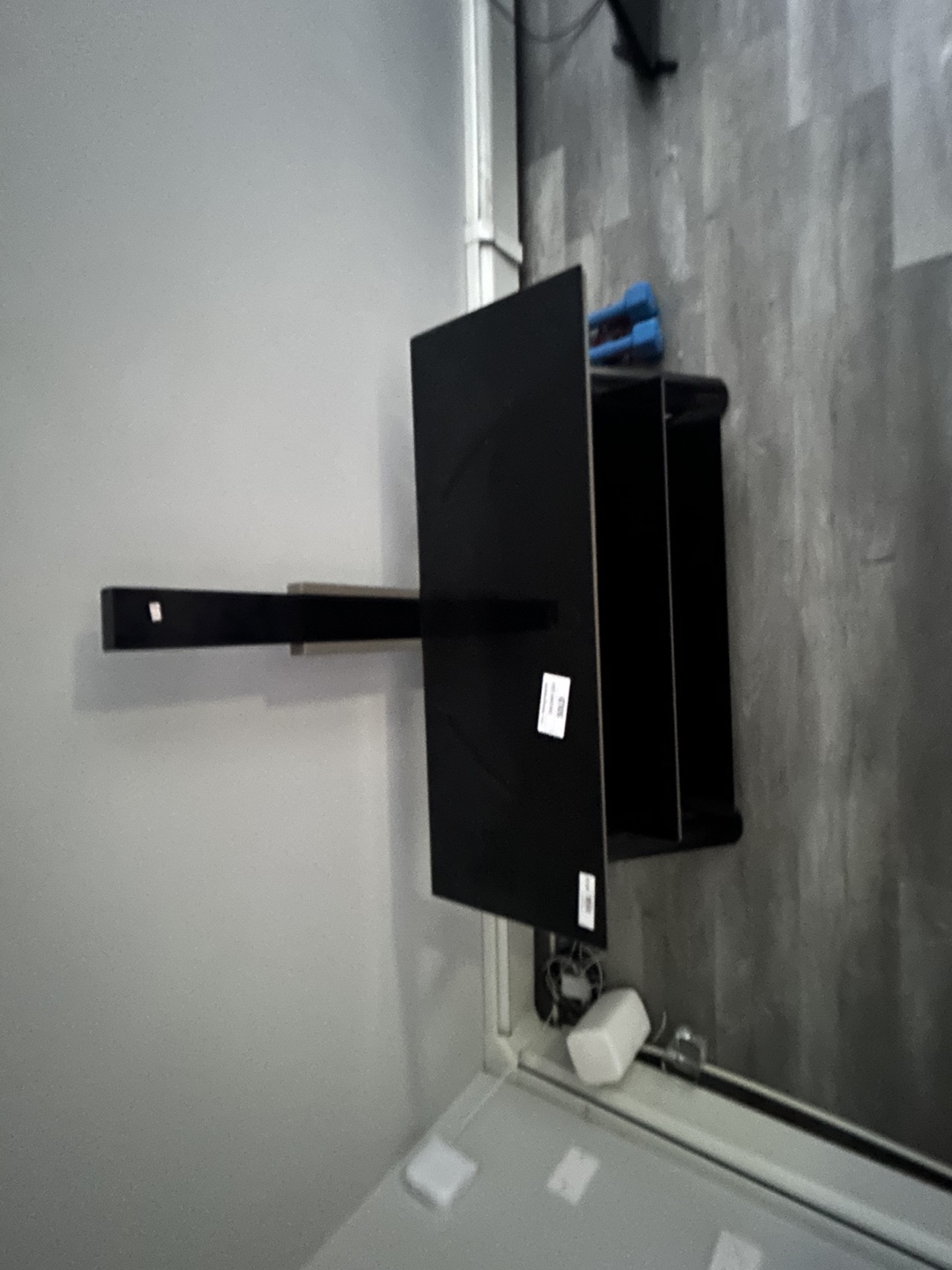 Modern Black Glass TV Stand - photo 2