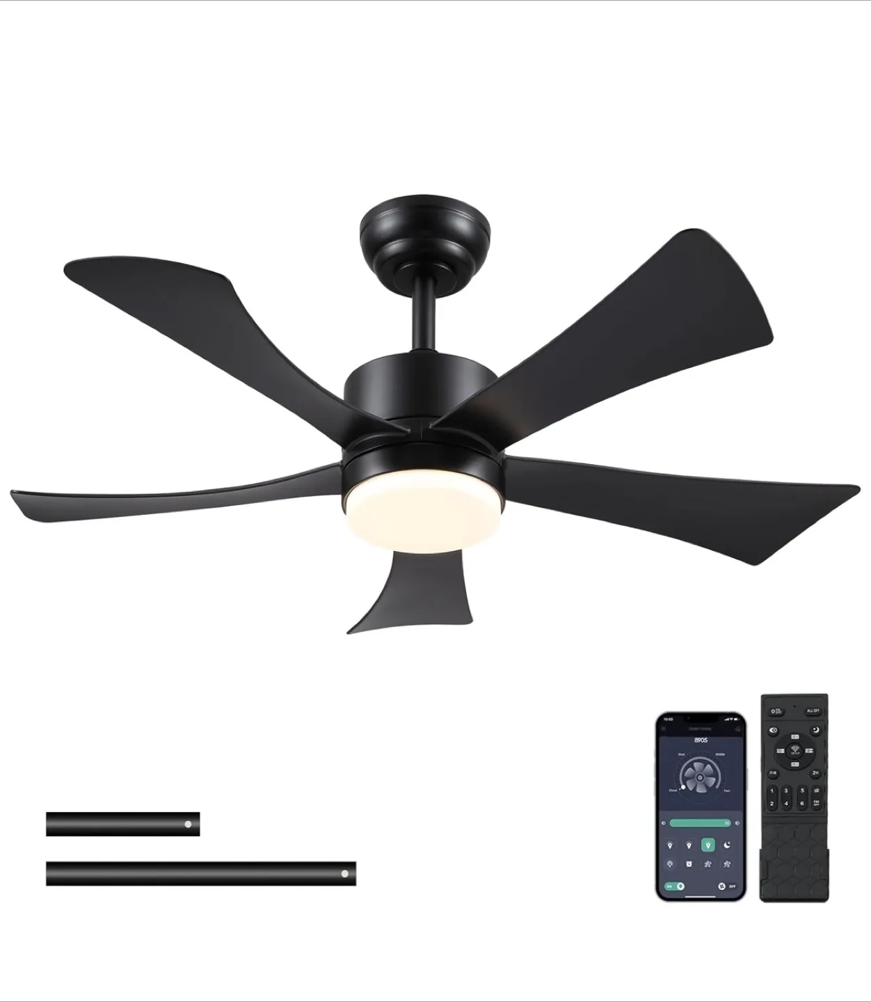 Black 42-inch Smart Ceiling Fan thumbnail