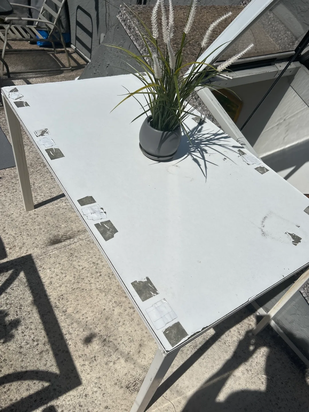 White Outdoor Table thumbnail