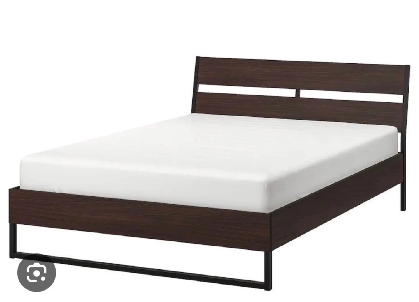 Dark Brown Full/Double Bed Frame (Mattress) thumbnail
