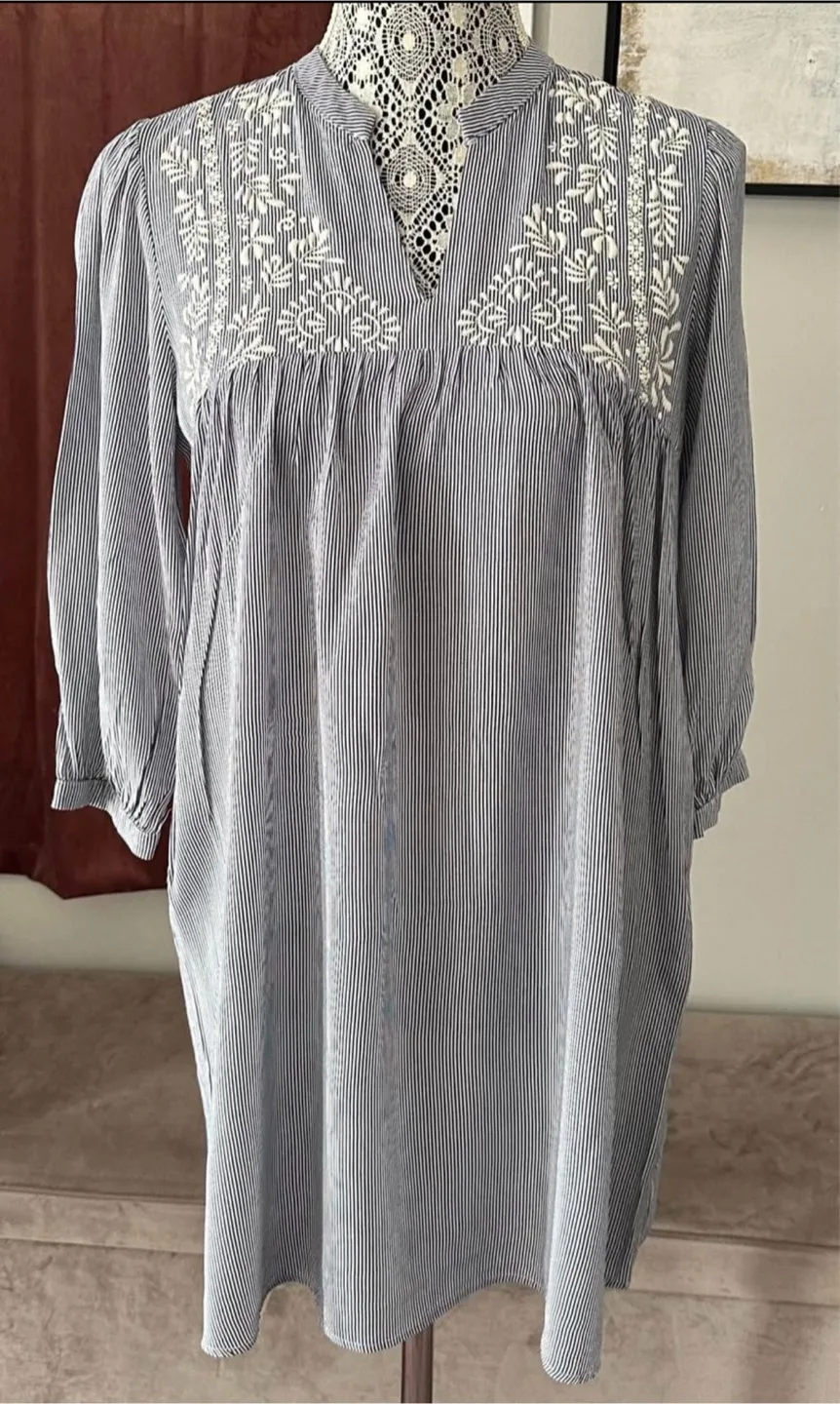 Striped Embroidered Blouse thumbnail