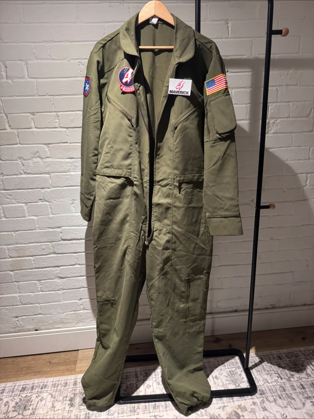 Olive Green Topgun Maverick Flight Suit costume thumbnail