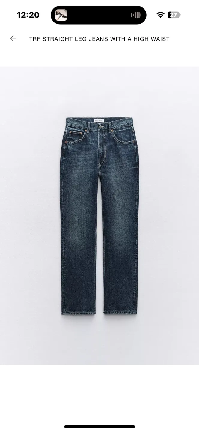 Zara TRF Straight Leg Jeans - Size EUR 32 / USA 0 thumbnail