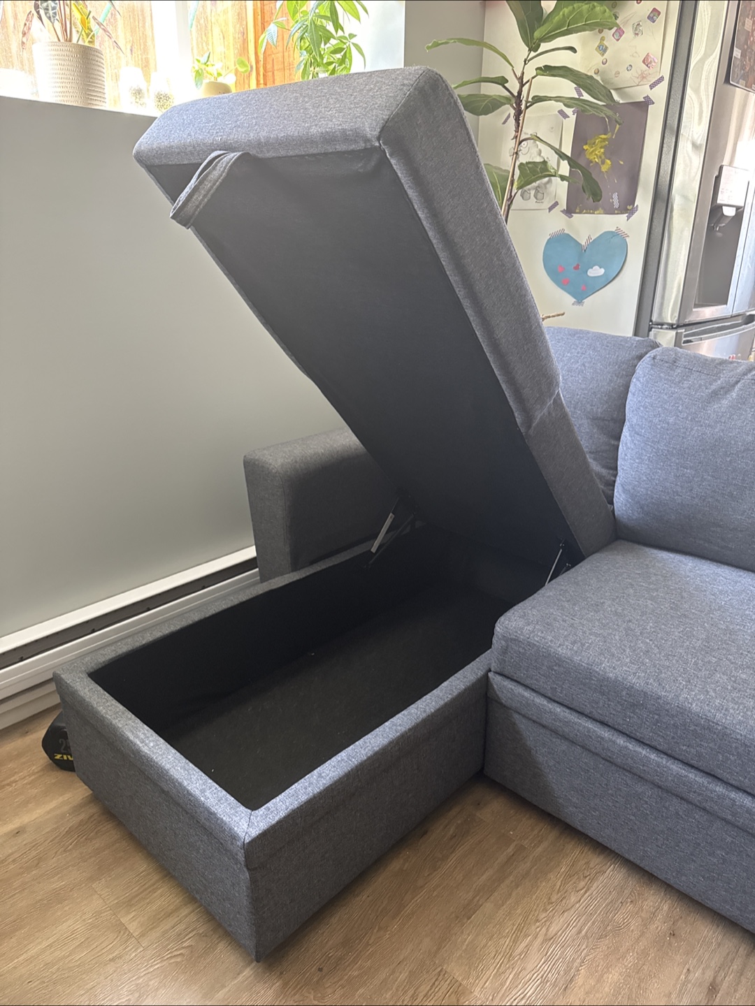 Grey Sectional Sofa with Storage - photo 3