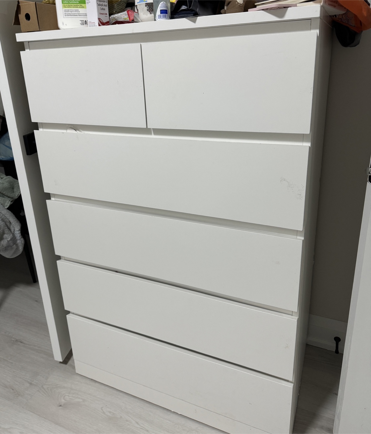 Ikea Malm White 6-Drawer Dresser