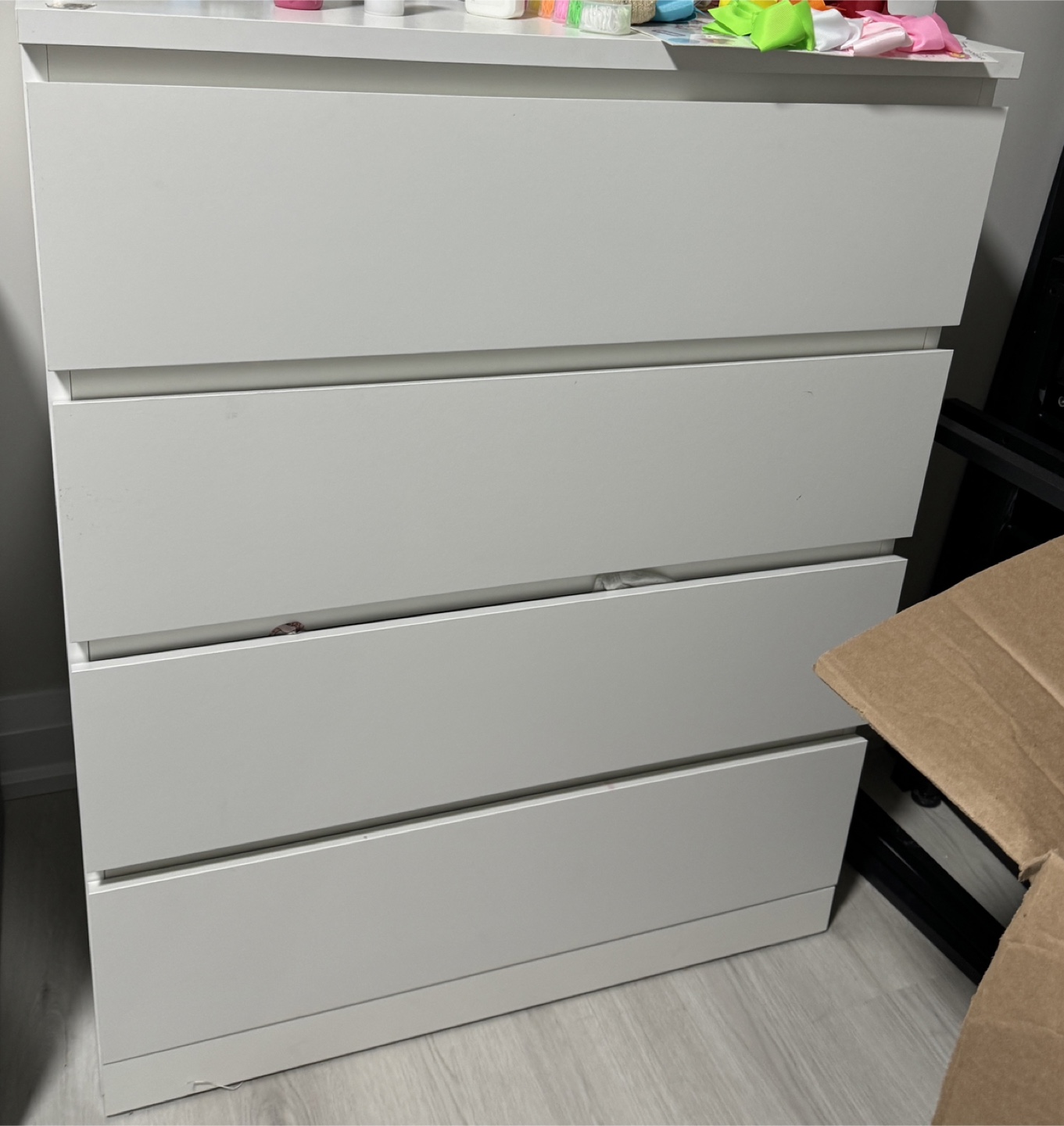 IKEA Malm White 4-Drawer Dresser