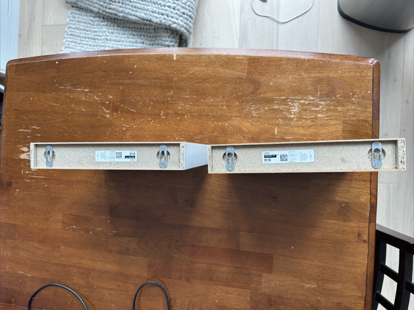 Two IKEA LACK Wall Shelves, White - photo 2