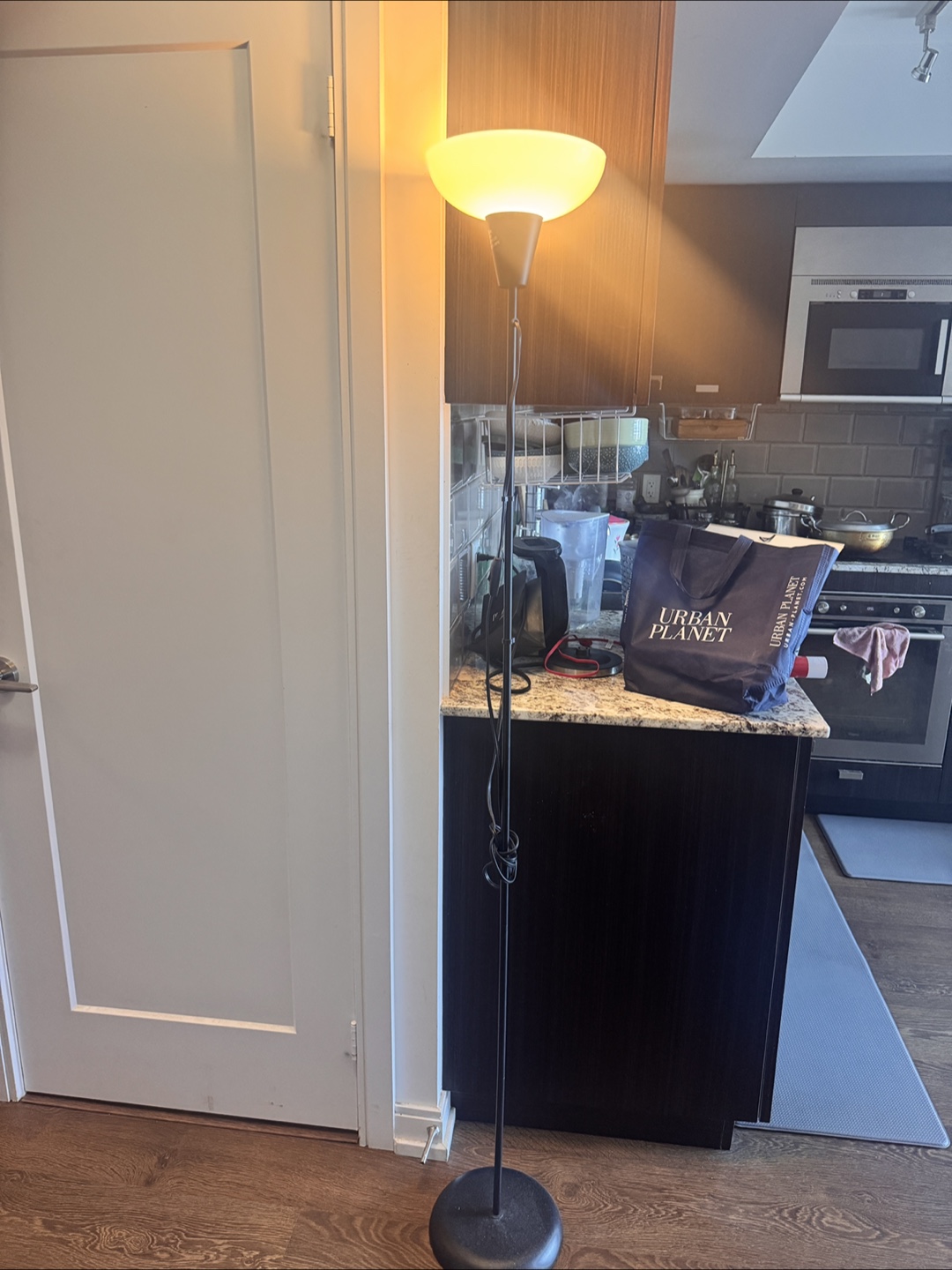 Black floor lamp