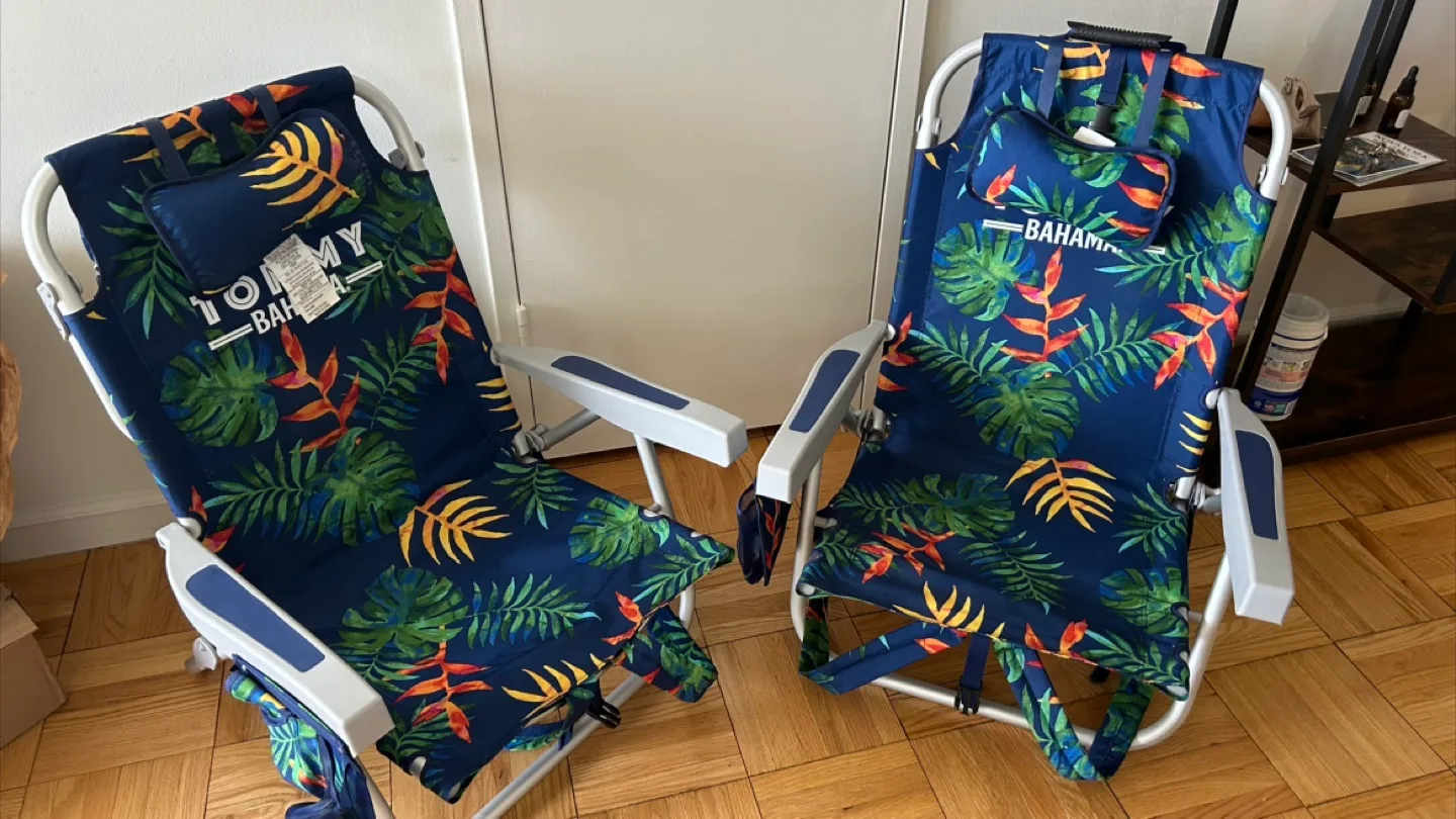 2 Tommy Bahama Backpack Cooler Beach Chairs (Pair) thumbnail