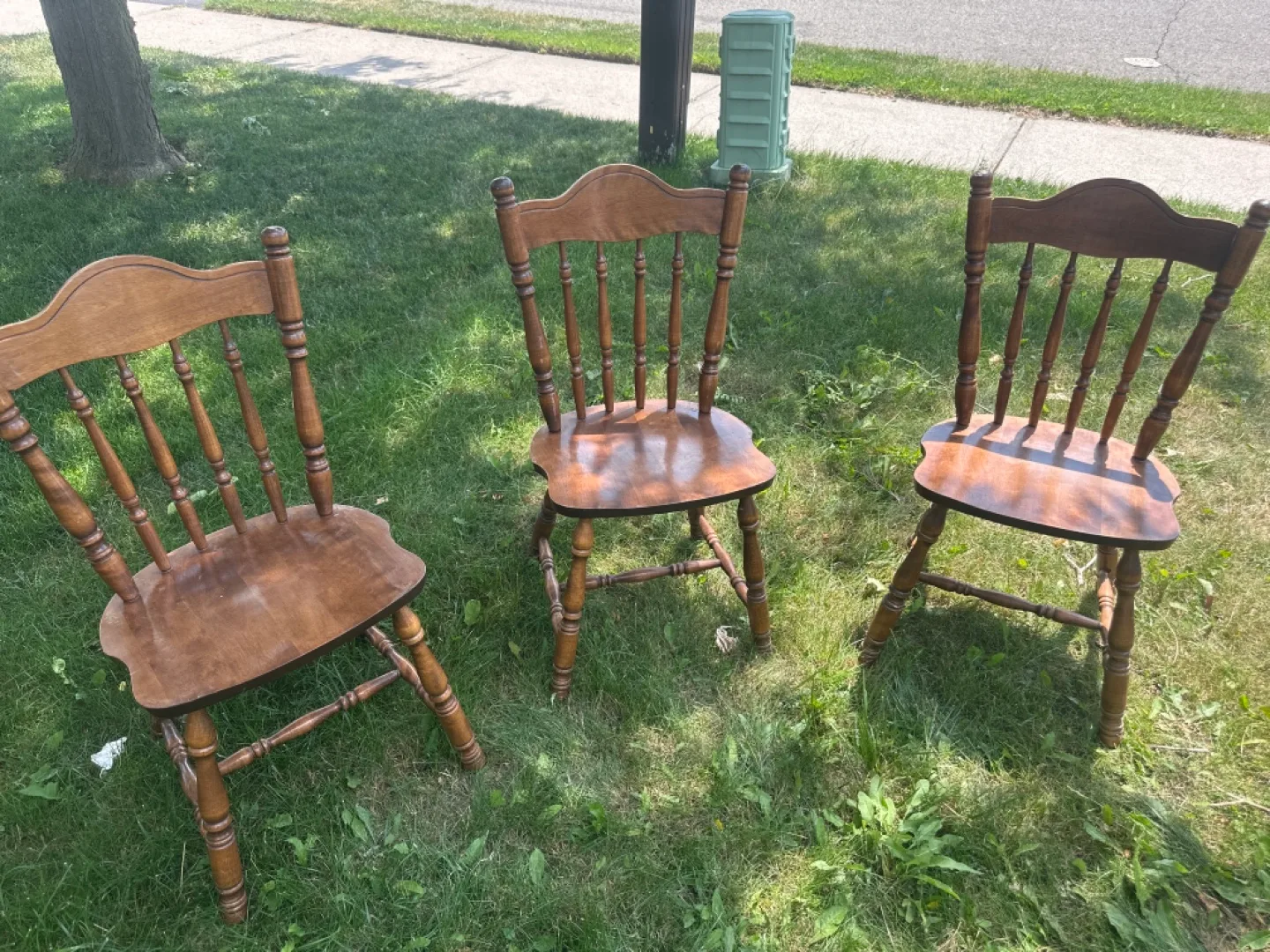 Set of 3 Wooden  Chairs thumbnail