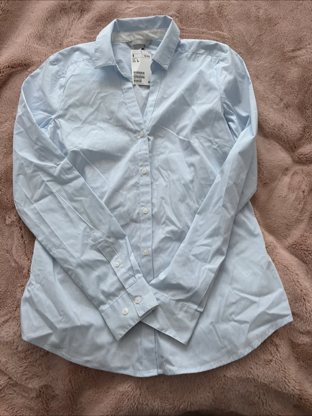H&M Collared long sleeve shirt (New) (Size 6) thumbnail